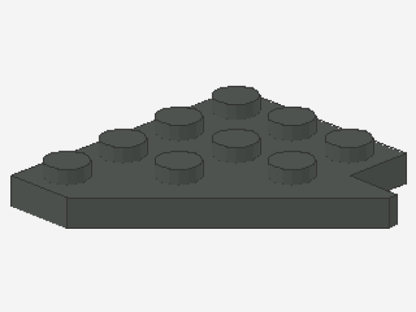 Lego Wedge Plate 4 x 4 (3936) dark gray